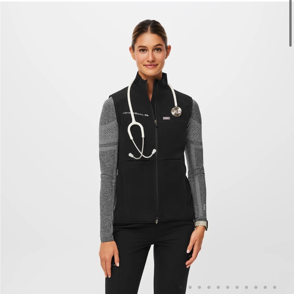 Black Figs On Shift Fleece Vest